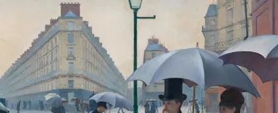 Paris Street; Rainy Day — top detail