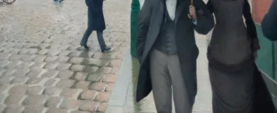 Paris Street; Rainy Day — bottom detail