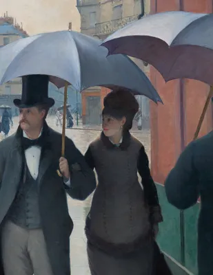 Paris Street; Rainy Day — right detail