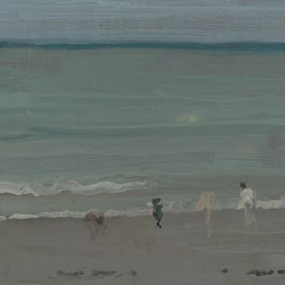 Coast Scene, Bathers — left detail