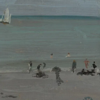 Coast Scene, Bathers — right detail
