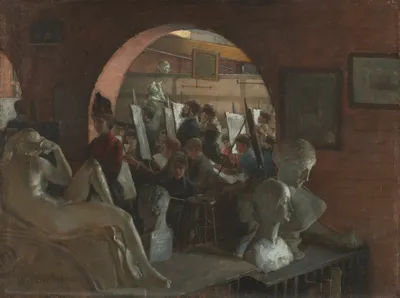 An Alcove in the Art Students' League — full