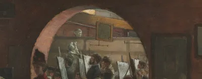 An Alcove in the Art Students' League — top detail