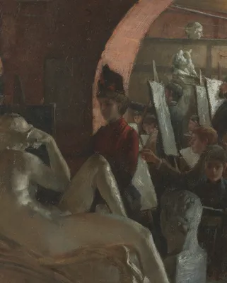 An Alcove in the Art Students' League — left detail