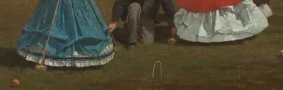 Croquet Scene — bottom detail