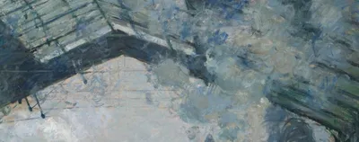 Arrival of the Normandy Train, Gare Saint-Lazare — top detail
