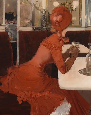In the Café — left detail
