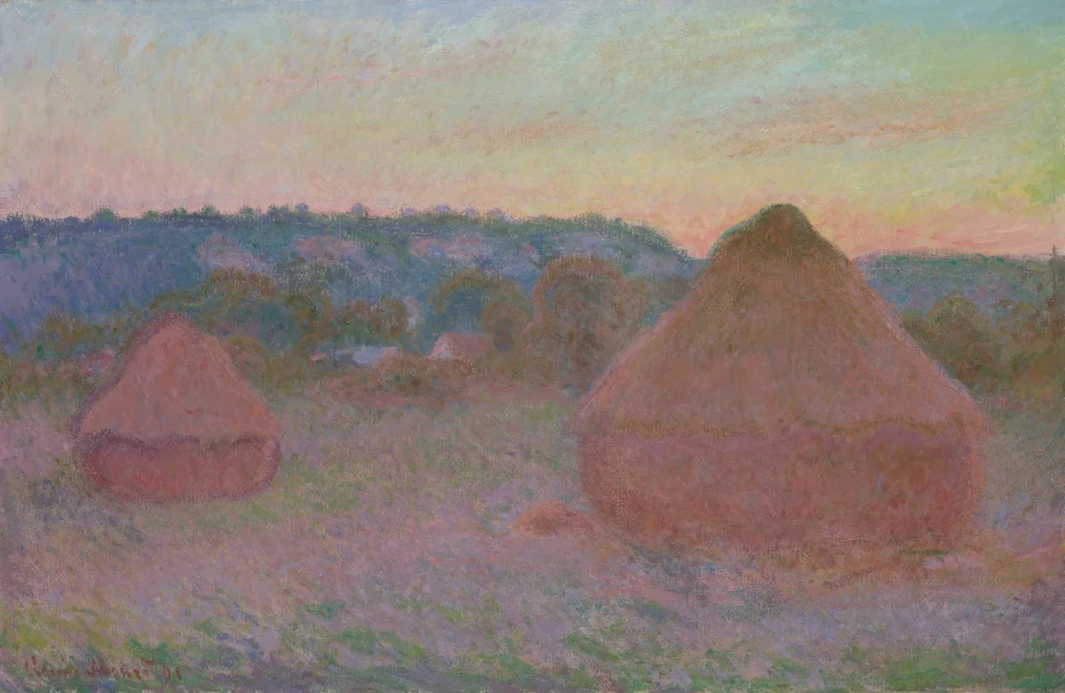 Stacks of Wheat (End of Day, Autumn) — full