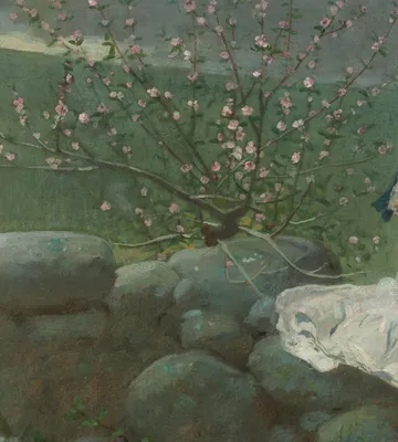 Peach Blossoms — left detail
