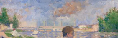 Final Study for "Bathers at Asnières" — top detail