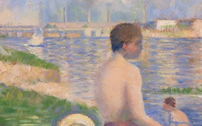 Final Study for "Bathers at Asnières" — center crop